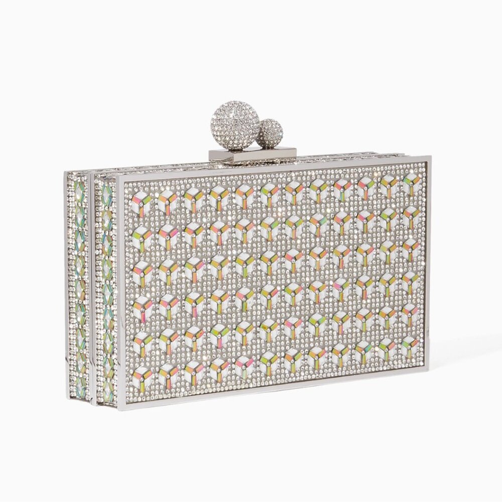 Sophia Webster Clara Clutch Box Bag Crystal Embellished - Picture 2 of 14